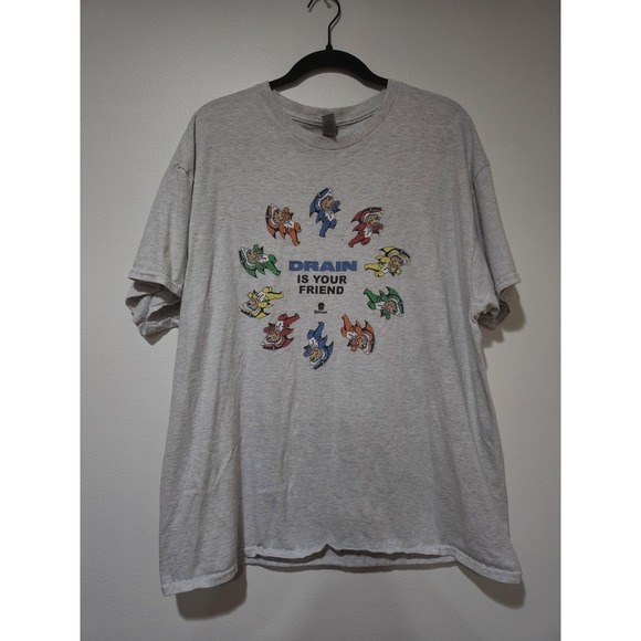 Gildan Other - Gildan Shirt Mens XL Gray Drain Is Your Friend Cartoon Graphic Shirt Official